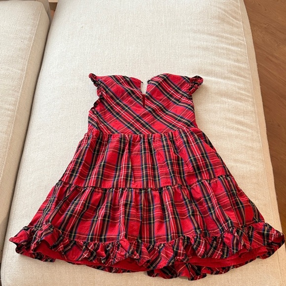 Jcrew Girls Holiday Crewcuts Vibrant Tartan Plaid Ruffle Dress size 7 - Picture 6 of 6